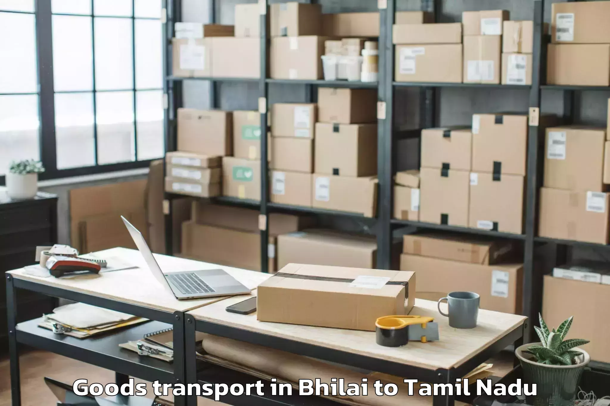 Affordable Bhilai to Sastra University Thanjavur Goods Transport